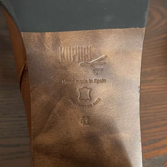 New Kupuri Spanish leather chunky heeled slip on - Picture 7 of 9